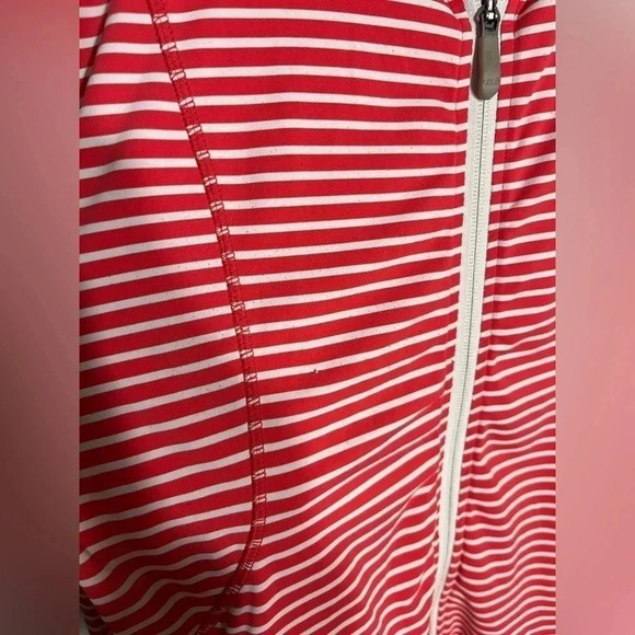 Lole Full Zip Althletic Coral Striped Jacket Size XL - Picture 5 of 6